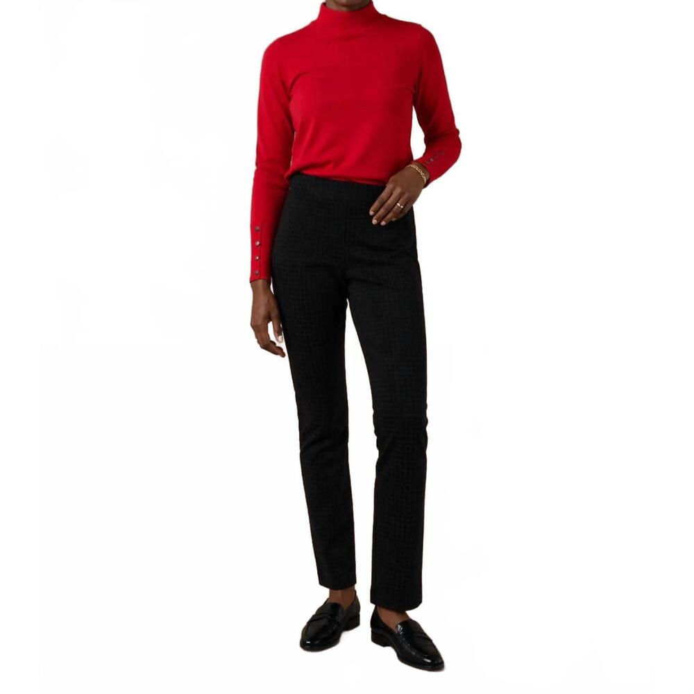 NEW J'ENVIE/ELI the terri mockneck sweater in lipstick